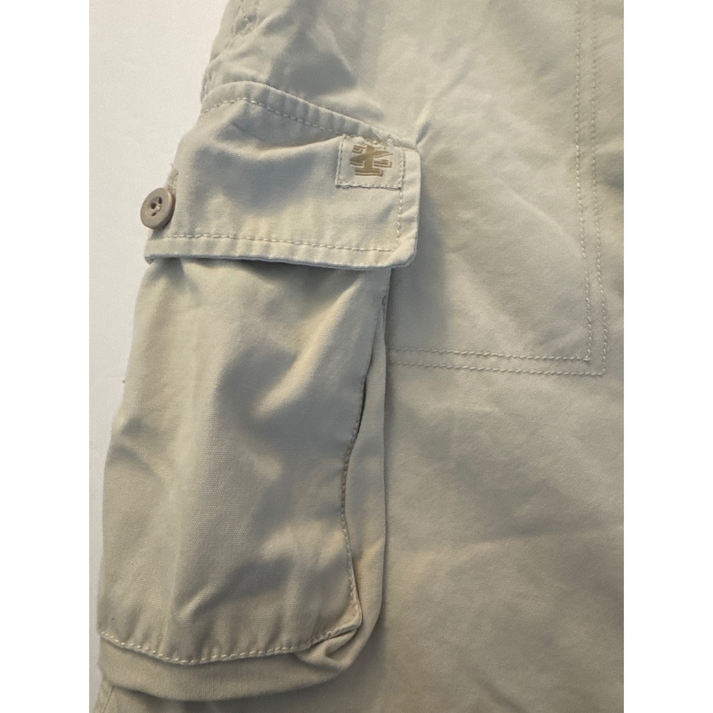 IZOD Mens Cargo Shorts Size‎ 34 Beige Outdoor Casual Comfortable - Picture 2 of 5